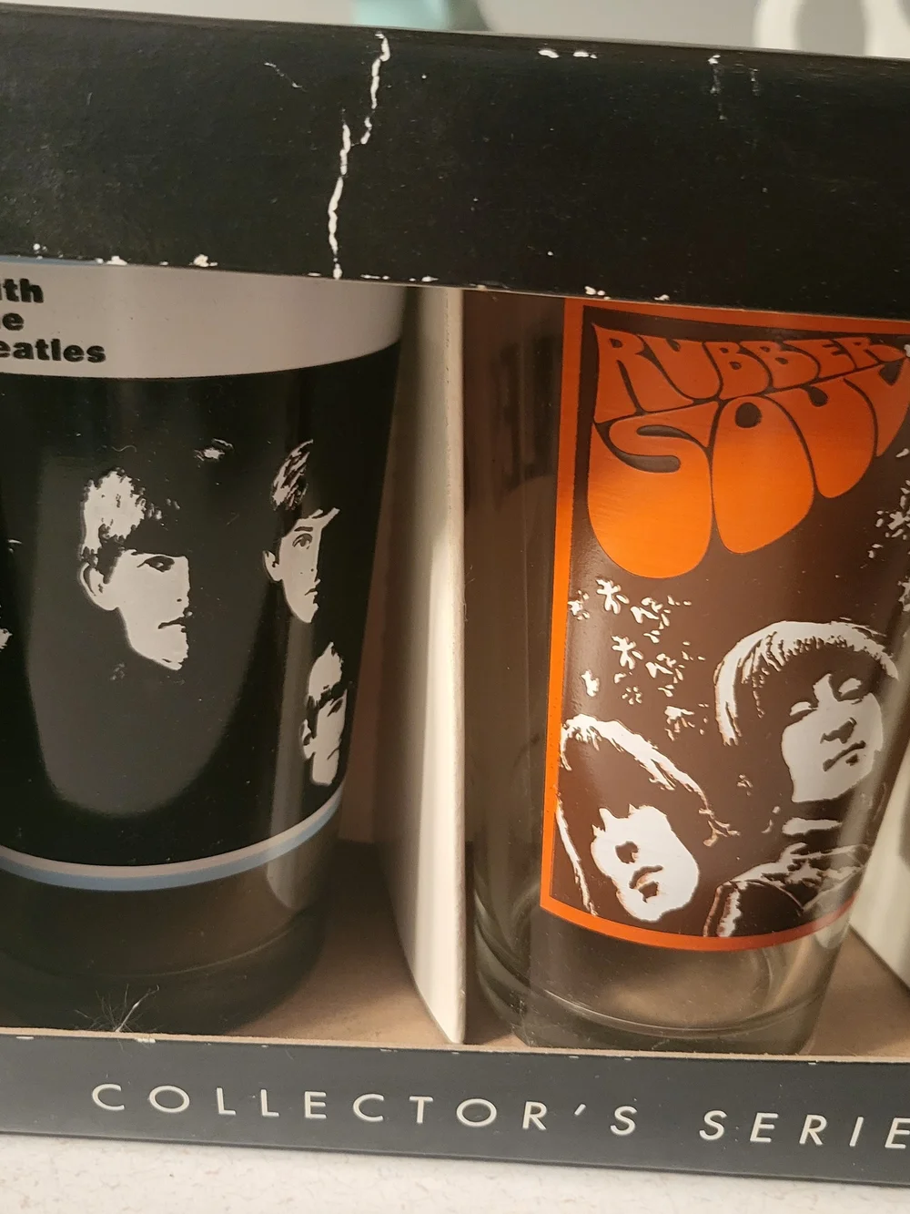 The Beatles Orange & White Collector Pint Glass Set - The Beatles